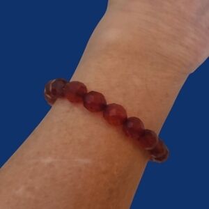 3/$20 Cranberry Red Acrylic Beaded Stretch Bracelet
